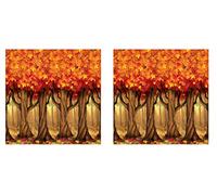 Beistle Fall Trees Wall Backdrops, 4’ x 30’, 2 Pack - Fall Harvest Decorations, Autumn Season, Photo Backdrop, Easy to Adhere Wall Covering, Photography Backdrop, Thanksgiving Decorations