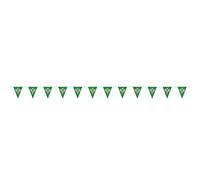 Beistle Green Tennis Pennant Banner-1 Pc, Cardboard, Multicolor, 11" x 7' 4"