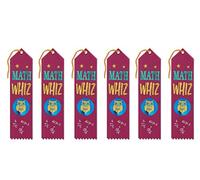 Beistle Math Whiz Award Ribbons, 2 by 8-Inch, 6-Pack
