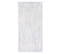 Beistle Opalescent Gleam ‘N Curtains - 3 Pack, Foil Fringe Backdrop, Metallic Party Decorations, Photo Booth Background, Doorway Entrance Panels, Shimmer Wall Display, Tinsel Set Event Décor, 8' x 3'