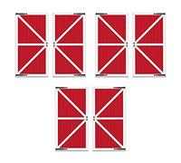 Beistle Red Barn Door Backdrop Props, 6 Pieces - Printed Plastic Animal Farm Party Wall Decorations, Western Birthday