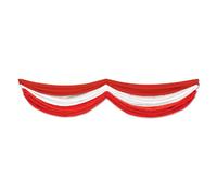 Beistle Red & White Fabric Bunting, 70 Inches