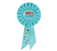 Beistle RS016, Multicolor Happy Retirement Rosette, 3.25" x 6.5", Fabric Metal