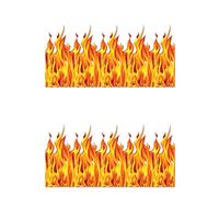 Beistle S00899AZ2 Flame Backdrop 2 Piece, Plastic, Multicolor