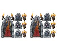 Beistle S00912AZ2 Stairway, Window & Torch Props 18 Piece, Plastic, Multicolor
