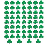 Beistle S33840AZ6 Printed Shamrock Cutouts 60 Piece, 5" Green