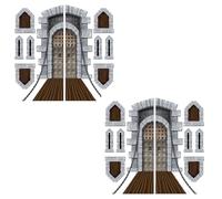 Beistle S52081AZ2 Castle Door & Window Props 18 Piece, Plastic, Multicolor