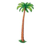 Beistle S55137AZ2 Jointed Palm Trees 2-Pack, Paper, Green/Brown