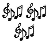 Beistle S57073-BKAZ3 Molded Plastic Musical Notes 9 Piece, Black