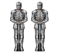 Beistle S57466AZ2 Jointed Suit of Armor 2 Piece, Paper, Silver