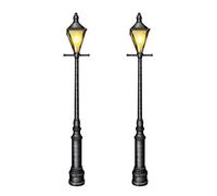 Beistle S57789AZ2 Jointed Cardstock Paper Lampposts 2 Piece Mardi Gras Christmas Party Supplies Fake Street Light Home Wall Decor, Black/Yellow/White