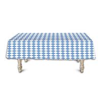 Beistle S57941AZ2 Plastic Oktoberfest Table Covers 2 Piece German Party Supplies and Decorations, 54" x 108", Blue/White