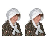Beistle S90734AZ2 Pilgrim Bonnet, Cotton, White