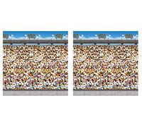 Beistle Upper Deck Stadium Photo Backdrops 2 Piece Sports Party Decorations, Birthday Football Décor, Game Day Supplies, 4' x 30', Multicolored