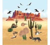 Beistle Western Party Decor Bundle - Desert Sand Scene, Sky Backdrop, and Wild West Props, Photo Background Scenery Decorations for Cowboy Celebrations, Rustic Country Parties, and Themed Events