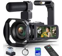 BEISUFU 8K 64MP Camcorder Video Camera 18X Digital Zoom YouTube Vlogging Camera Webcam IR Night Vision WiFi 3.0”Touch Screen Camcorders with Microphone, 32G SD Card, Remote Control and 2 Batteries
