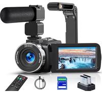 BEISUFU 8K 64MP Camcorder Video Camera 18X Digital Zoom YouTube Vlogging Camera Webcam IR Night Vision WiFi 3.0”Touch Screen Camcorders with Microphone, 32G SD Card, Remote Control and 2 Batteries