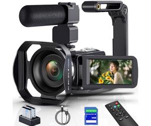 BEISUFU 8K 64MP Camcorder Video Camera 18X Digital Zoom YouTube Vlogging Camera Webcam IR Night Vision WiFi 3.0”Touch Screen Camcorders with Microphone, 32G SD Card, Remote Control and 2 Batteries