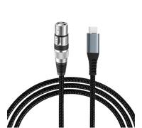 BEITSZ XLR Female to USB C, XLR to USB Type C Professional Recording Audio Cable,for MacBook Pro/Air, iPhone 16/15, iPad Pro 13/12.9/11, iPad Air 13/5th/4th, Pixel 9/8/7/6 Pro Android, 3 Meter