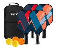 Beives Pickleball Paddles Set - 4 Rackets with 4 Balls and Portable Carry Bag