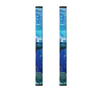 BEIVGOXL 3D Underwater World Fish Dolphi Printed Refrigerator Door Handle Cover Set of 2-Kitchen Appliance Handles Replacement Keep Off Fingerprints Food Stains,for Ovens, Dishwashers,Microwave Stove