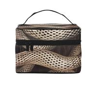BEIVGOXL Serpentine Printed Makeup Bag, Large Capacity Cosmetic Bag for Travel, Waterproof Makeup Organizer with Multiple Pockets (9x6.5x6.2 Inch),Toiletries, and Essentials Storage