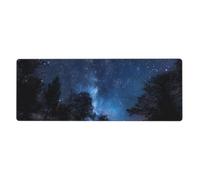 BEIVGOXL Tree at Night Printed Kawaii Anime & Individuality Desk Mat 11.8"X31.5" Non-Slip Rubber Keyboard Pad & Computer Desk pad, for Home, Office,Study,Gaming