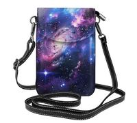 BEIVGOXL Universe Galaxy Star Space Printed Small Crossbody Bags Cell Phone Purses For Women - Leather Phone Bag Credit Card Slots Cellphone Wallet