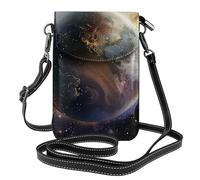 BEIVGOXL Universe Planet Printed Small Crossbody Bags Cell Phone Purses For Women - Leather Phone Bag Credit Card Slots Cellphone Wallet