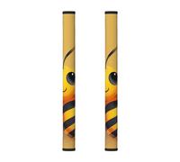 BEIVGOXL Yellow Cute Animal Bee Printed Refrigerator Door Handle Cover Set of 2-Kitchen Appliance Handles Replacement Keep Off Fingerprints Food Stains,for Ovens, Dishwashers,Microwave Stove