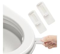 BEIVOBY Toilet Seat Handle Lifter - No Touch Toilet Lid Lifter Clip, Easy-Lift Toilet Seat Opener, Hygienic Plastic Toilet Tab for Bathroom, Kids, Adults - 2-Pack White