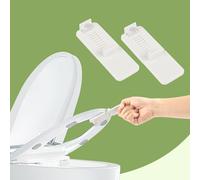 BEIVOBY Toilet Seat Handle Lifter - No Touch Toilet Lid Lifter Clip, Easy-Lift Toilet Seat Opener, Hygienic Plastic Toilet Tab for Bathroom, Kids, Adults - 2-Pack White