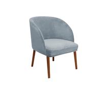BEIWOSHA Velvet Curved Back Mid Century Modern Accent Covers | Round Back Wingback Chair Slipcovers for Office Kitchen Room Furniture Protector(Gray blue,6pcs)