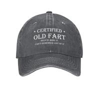 BEIXBE Funny Hat Certified Old Fart Hat for Men Baseball Hats Graphic Cap, Deep Heather, One size