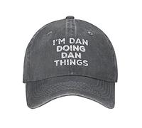 BEIXBE Funny Hat Im Dan Doing Dan Things Hat Men Baseball Hat Graphic Cap, Deep Heather, One size