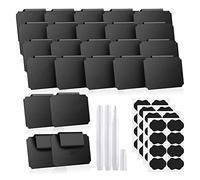 beiyaiey 24PCS Basket Labels, Premium Bin Basket Labels Clip On, Pantry Basket Labels Tags for Storage Bins Fabric Squares