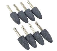 beiyaiey 8 Pcs Cone Shape Grinding Stone - 1/4inch Hex Shank Abrasive Stone Mounted Grinding Point for Rotary Tool Drill (20mm)