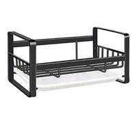 beiyaiey Kitchen Sink Sponge Stand Sponge Holder Stainless Steel Kitchen Soap Dispenser, with Removable Drain Pan