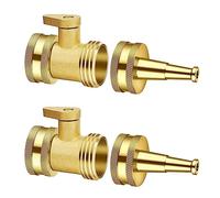 beiyaiey Water Hose Nozzle Sprayer High Pressure Hose Nozzle with Shut Off Garden Hose Valve, Fit for 3/4In Garden Hose Thread 4 Pcs