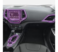 BEIYANSHOO Car Interior Accessories Film Transparent TPU-PPF Console Anti-Scratch Resist Film Radio Display Film for Jeep Cherokee 2019-2023