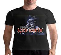 BEIYANUO Iced Earth-Night of The Stormrider Men Fashion Short Sleeve Music Shirt Black L