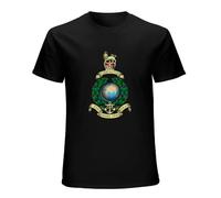 BEIYANUO Royal Marines T-Shirt Cap Badge Commando Navy Elite British Forces Mens Top Black XXL