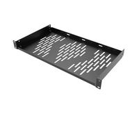 Beiyier 1U Server Rack Shelf, Suitable for 19" Network Equipment Racks and Cabinets, Ventilated Cantilever Tray, Depth of 10 inches, Well-Ventilated (10" 1PCS, Black) (10“)