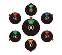 Beiyier 2 Pack Office Privacy Door Sign - Black 6 Inch Round Rotating Sign, 6 Options: Out Of Office, Do Not Disturb, Please Knock, Come On In, In A Meeting, Please Knock Conference