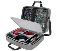 Beiykhera Audio Mixer Bag - DJ Cable File Bag for DJ Gear with Adjustable Storage | Scratch-Resistant Music Studio Equipment Storage for Tours Gigs Live Performances Long-Distance Trips