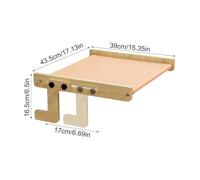 Beiykhera Cat Hammock for Window - Wood No Drilling Kitten Sunny Bed | Indoor Cat Window Bed - for Animal Lovers Apartment Home Office Living Room Bedroom Study Balcony Drawers Cabinets