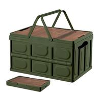 Beiykhera Foldable Storage Crates with Handles | Organizer Storage Bin for Camping - Home Space-Saving Container For Organization In the RV, Car Trunk, Apartment