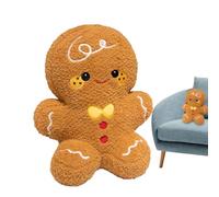 Beiykhera Plush Gingerbread Man, 23cm Christmas Plush Ornaments, Gingerbread Man Plushs Doll Toy, Stuffed Animal Toy For Kids Adults, Plushs Pillow Toys For Sofa, Bed, Winter Holiday Decor