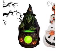 Beiykhera Witch Light Halloween Witch Cauldron Home Decorations