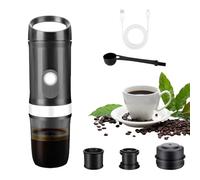 BEIYUANYA Portable Espressos Coffee Maker, Travel Camping Coffee Maker, 20 Bar Pressure Portable Espresso Machine Compatible with Big Capsule, Small Capsule for Camping Travel, Office, Home (Black)